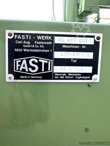 Beading & flanging machine/FASTI Type 63x1.5 SCHRÖDER-FASTI Typ 63x1,5