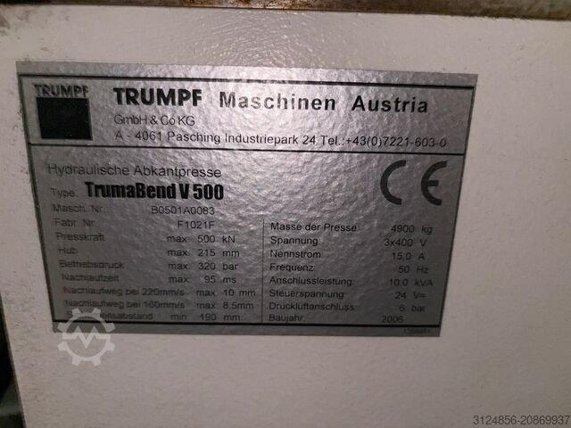Kantbank TRUMPF TrumaBend V500