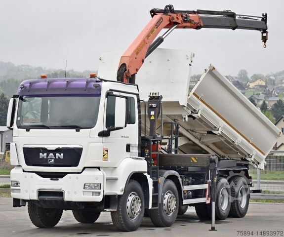 Γερανός τοποθετημένος σε φορτηγό MAN TGS 35.440 * KIPPER 5,80m + KRAN * TOPZUSTAND