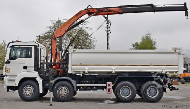 Γερανός τοποθετημένος σε φορτηγό MAN TGS 35.440 * KIPPER 5,80m + KRAN * TOPZUSTAND