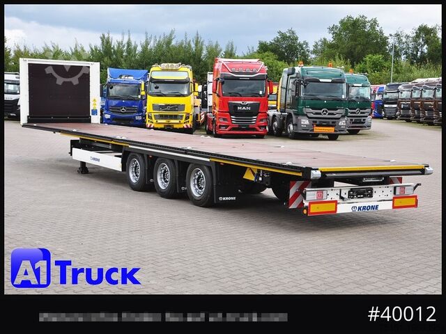 Oplegger met vlakke laadvloer KRONE 5 x SD, Mega, Twistlock, Container, NEU