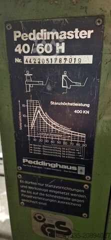 Profielstaalschaar PEDDINGHAUS Peddimaster 40/60H