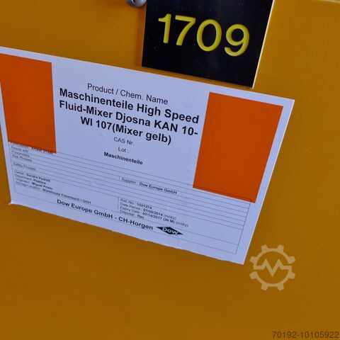 Vloeistofmixer met hoge snelheid Diosna KAN10