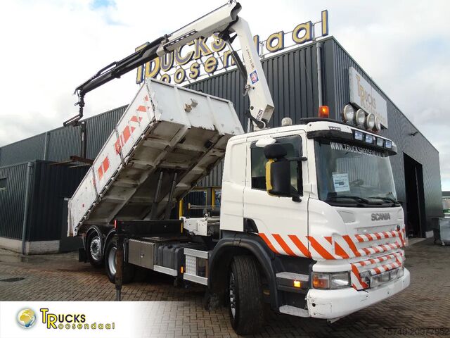 Kamion sa kranom Scania P360 6X2 + HIAB 1420 K2 + REMOTE + TIPPER + EURO 5