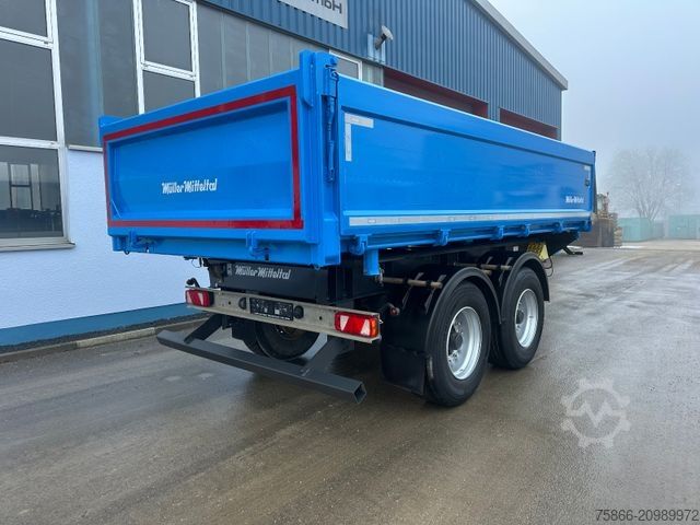 Tresidigt tippvagnssläp MÜLLER-MITTELTAL TA-2 Tandem 3 Seiten Kipper Alu Bordwände