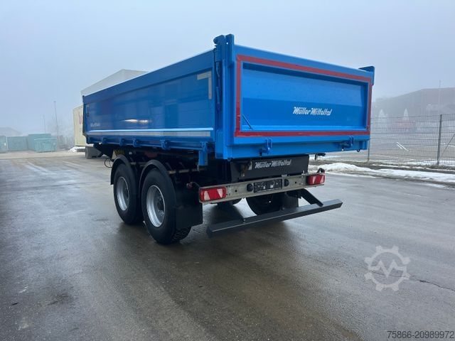 Tresidigt tippvagnssläp MÜLLER-MITTELTAL TA-2 Tandem 3 Seiten Kipper Alu Bordwände