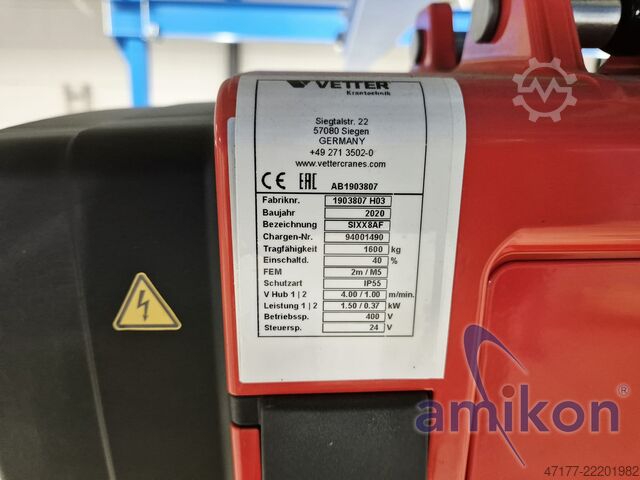 Kétsínes daru elektromos láncos emelővel Vetter P300 Portalkran 1,6t Krananlage