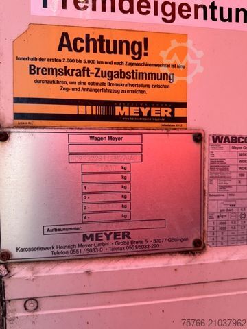 Semiremorcă frigorifică  WAGEN-MEYER MSK 20-13  / Frigo Block  HK 25