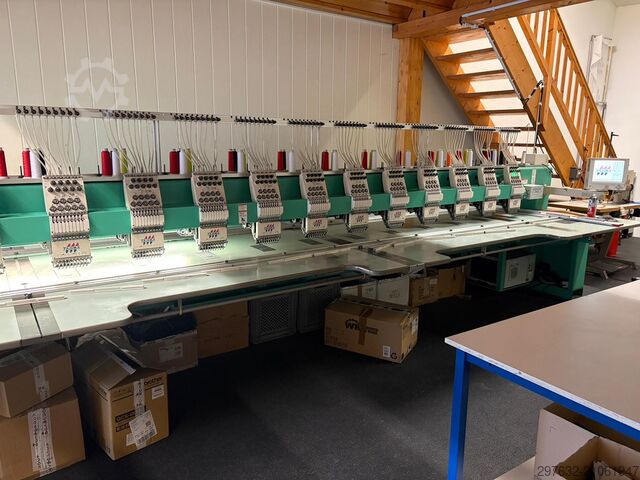 Tajima TFSN-912 flatbordsbrodyrmaskin med 12 huvuden Tajima TFSN-912