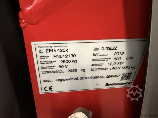 Elektrische vorkheftruck met 4 wielen Jungheinrich EFG 425k