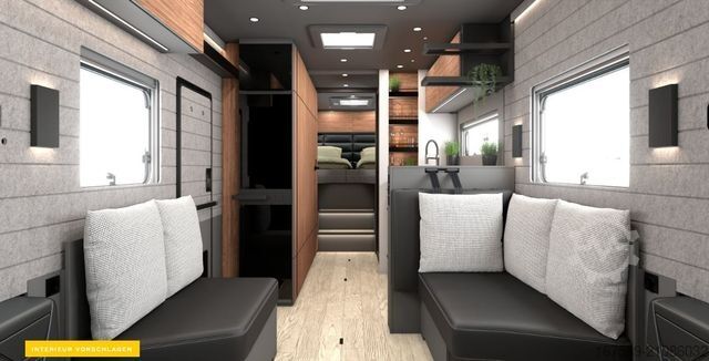 Integraal camper NIESMANN+BISCHOFF Arto 84, Gas-/Festtank,Sat,Autark,Eifelgrau,AHK