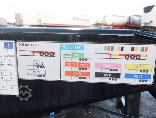 Wissellaadbak oplegger D-Tec FT-LS-S VCC-01 Mittelausschub Liftachse