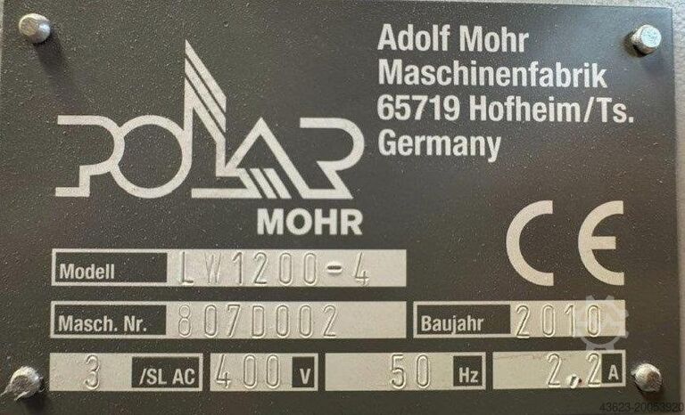 Papier Schneidanlage Polar 137 XT AT PACE