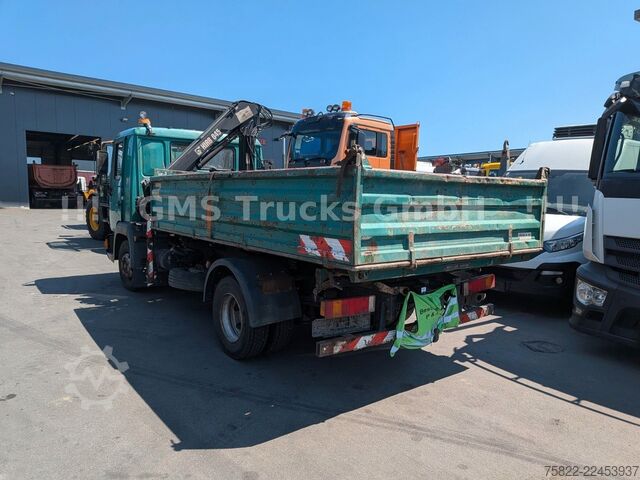 Autocarro ribaltabile MAN 8-174 / Hiab 045 Kran / Kipper Meiler