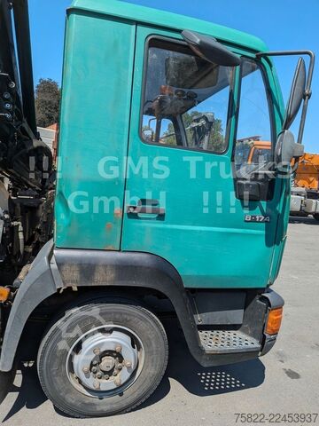 Autocarro ribaltabile MAN 8-174 / Hiab 045 Kran / Kipper Meiler