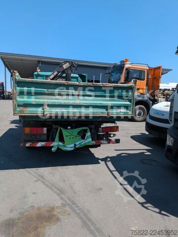 Camion ribaltabile trilaterale MAN 8-174 / Hiab 045 Kran / Kipper Meiler