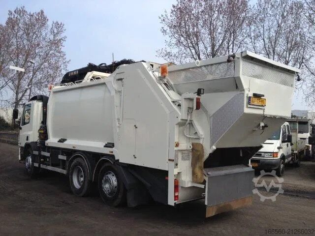Camión de la basura DAF CF 75 250 FAN + Geesink garbage + Krane HIAB 195