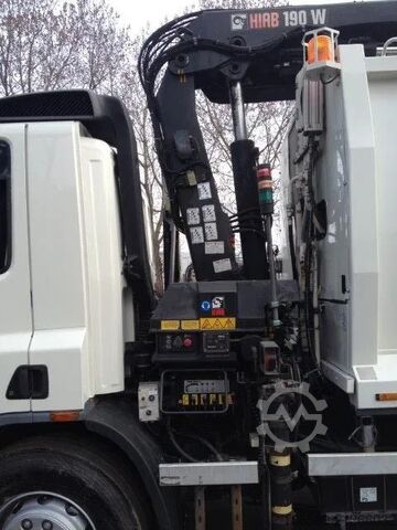 Camión de la basura DAF CF 75 250 FAN + Geesink garbage + Krane HIAB 195