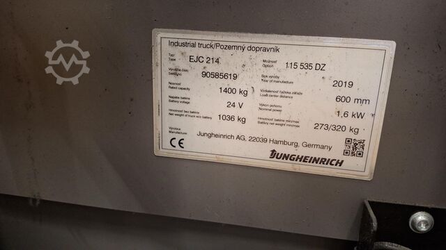 Impilatori per pallet Jungheinrich EJC 214 5.35m/ Li-Ion/ 1025h