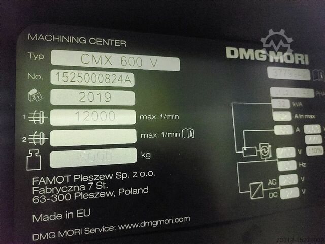 Bearbeitungszentrum DMG MORI CMX 600 V