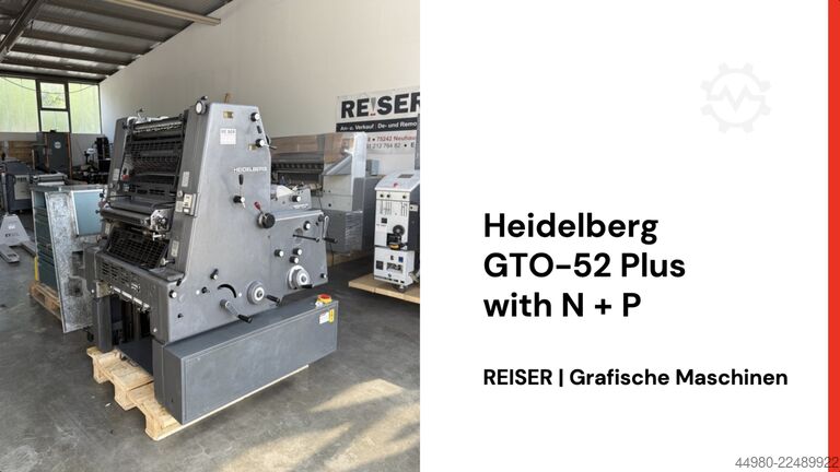 Offsetdruckmaschine Heidelberg GTO 52 Plus mit N&P