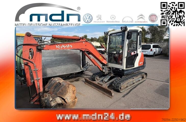 Minikoparka KUBOTA KX 71-3 Minibagger Schnellwechsler Löffel