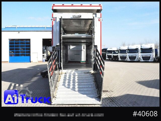 Állatszállító pótkocsi MENKE Stehmann 3 achs, Hubdach, durchlader, Lift