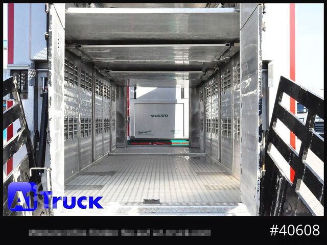 Állatszállító pótkocsi MENKE Stehmann 3 achs, Hubdach, durchlader, Lift