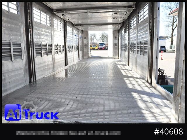 Állatszállító pótkocsi MENKE Stehmann 3 achs, Hubdach, durchlader, Lift