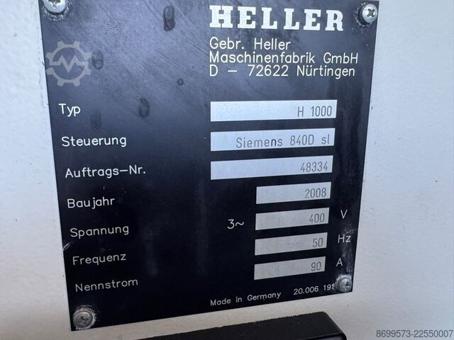 οριζόντιο κέντρο κατεργασίας Heller H 1000