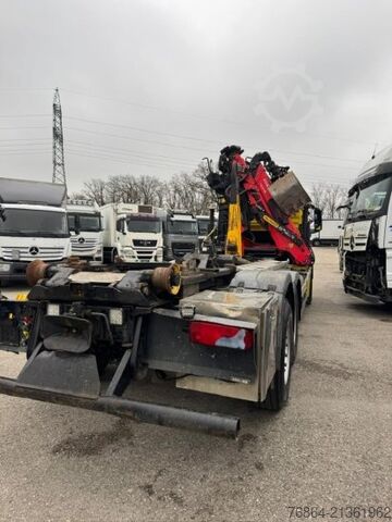 Kiepwagen MAN TGS 26.500 6X2, PALFINGER-ABROLLKIPPER MIT KRAN,  LENK-LIFTACHSE, EURO 6