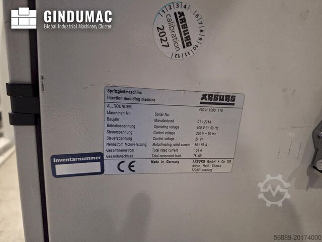 Hidraulikus fröccsöntő gép Arburg 470 H 1000-170