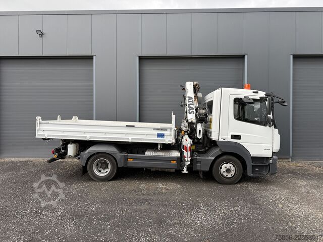 Sklápěcí vůz Mercedes-Benz Atego 818 Kipper Atlas Kran EU6