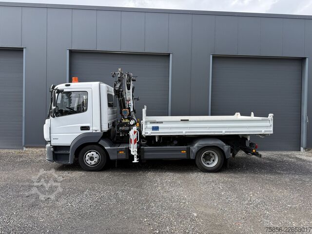 Camião basculante Mercedes-Benz Atego 818 Kipper Atlas Kran EU6