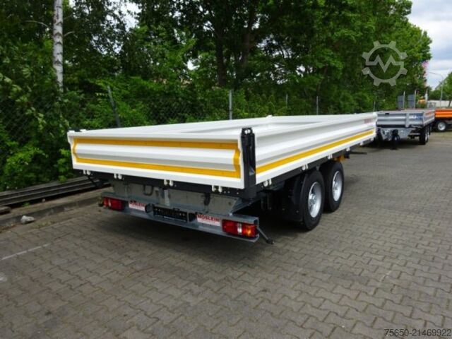 Ανατρεπόμενο ρυμουλκούμενο Möslein TTD 13 Weiß  13 t Tandem 3- Seitenkipper Tieflader-- Neufahrzeug --