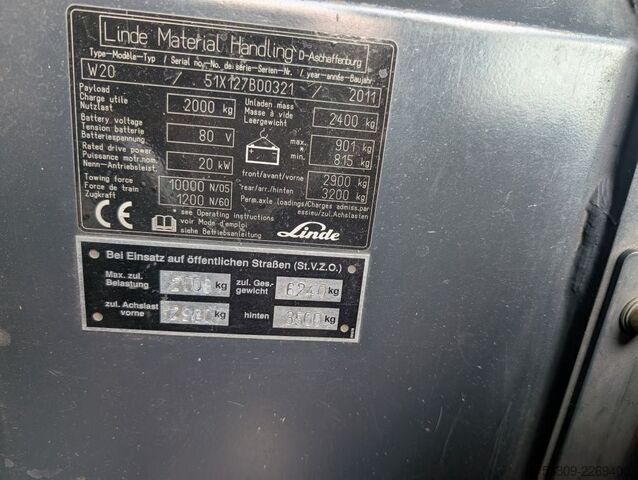 Remolque con plataforma eléctrica Linde W20