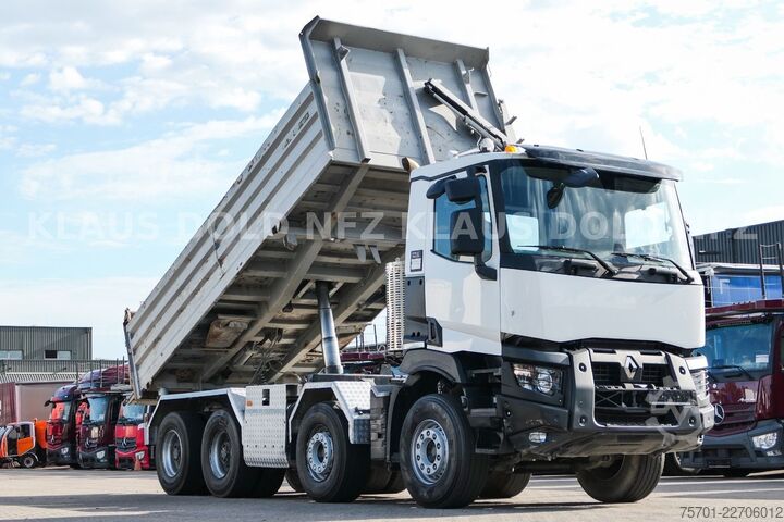 Driezijdige kipper RENAULT C 520 8x4 Kipper Retarder Kamera Euro 6