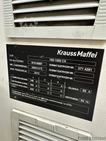 Wtryskarka Krauss Maffei KM 160–1000 CX