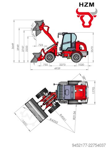 φορτωτής HZM 816 Profi Yunnei 65PS