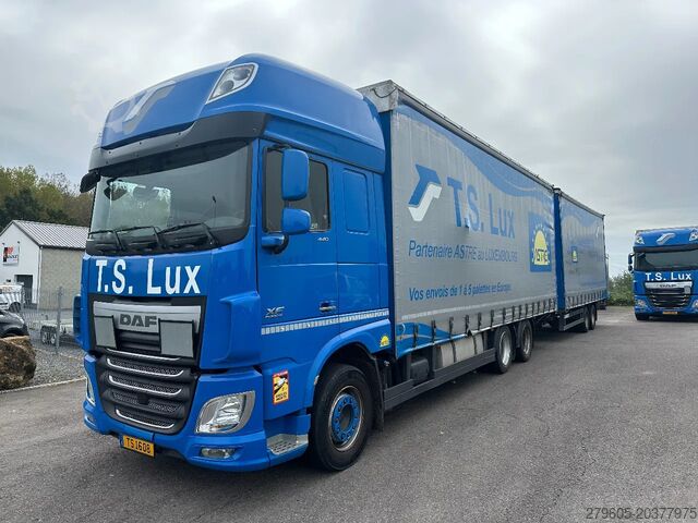 Bâche coulissante DAF XF 440 6x2 / SUPERSPACECAB / KOMBI MIT ANHANGER...