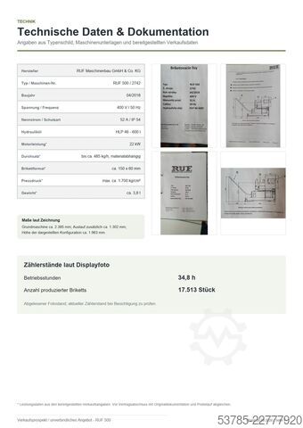πρέσα μπρικετών RUF RUF 500