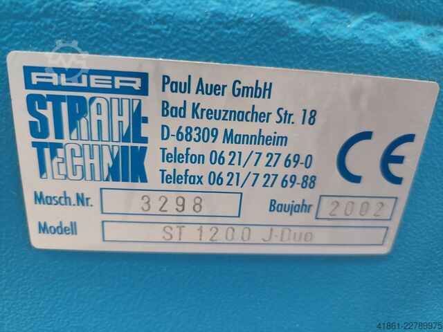 Cabina di sabbiatura doppia con recupero AUER ST 1200 J-DUO