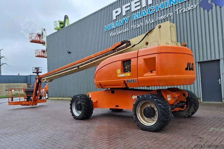 Leddelt teleskopisk arbejdsplatform JLG 860SJ Diesel, 4x4 Drive, 28.2m Working Height, 22.
