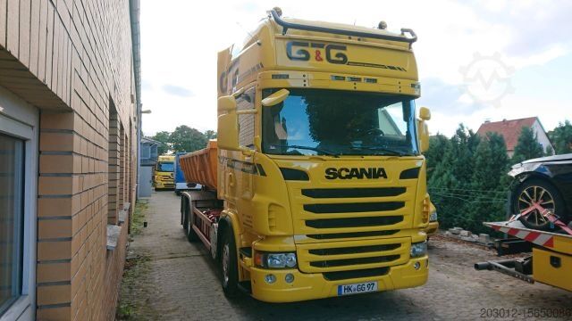 Kroklastbil SCANIA R 730 Abroller voll Luft