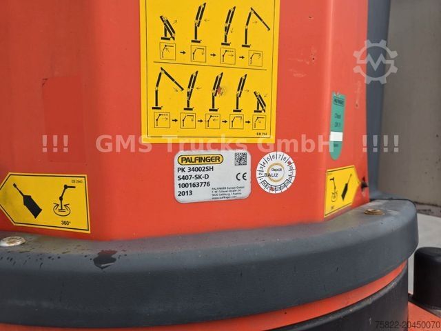 Camion plateau avec bâche MAN TGS / NUR149km / 31m Palfinger Kran PK 34002+Jib