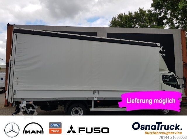 Curtain sider van MITSUBISHI 7C18 Pritsche/Plane/LBW Klima,Schiebeplane