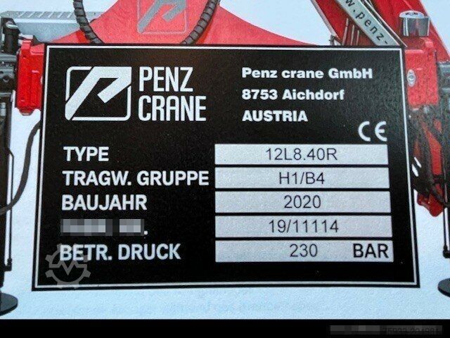 Grue montée sur camion MERCEDES-BENZ Arocs 3251 L 8x4 Kipper+Penz 12L8 40R+Lift+Lenk