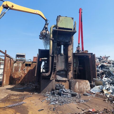 Prensa de sucata Tesoura de prensa de sucata 850ton Arnold HS850 850 t metal shear baler press