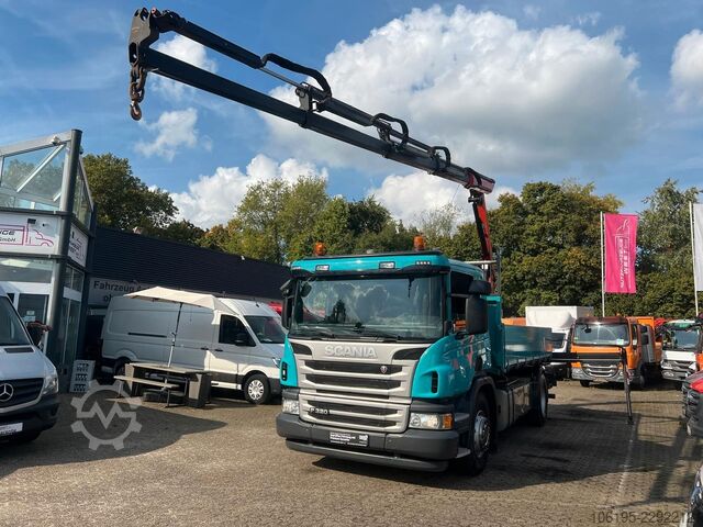 Tipper truck SCANIA P320 Kipper Funk-Kran PK11002*36Tkm*Euro6*AHK*