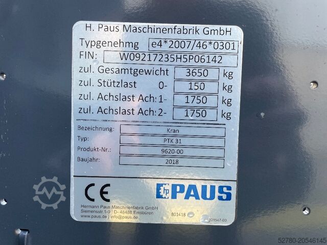 Alle terrein kraan Paus PTK 31